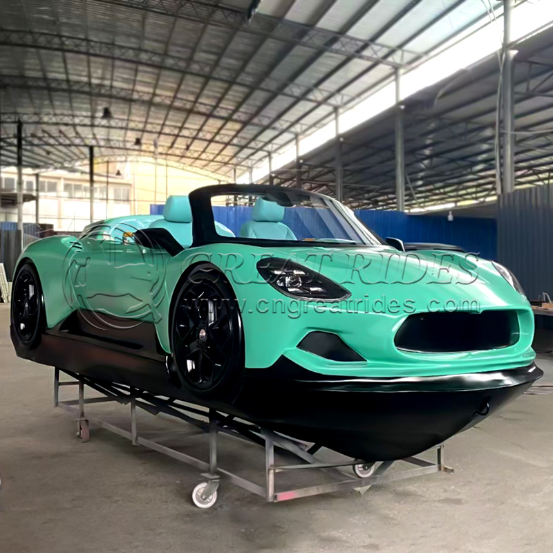 Wholesale Price 5.3m/17.4ft Water Entertainment and Fun Jet Car Boat Water Sports Fuel-Type Super Car Boat