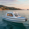 19.6 Feet Half Cabin High Speed Sport Boat Fiberglass Patrol Cruiser Outboard Engine Yachts 
