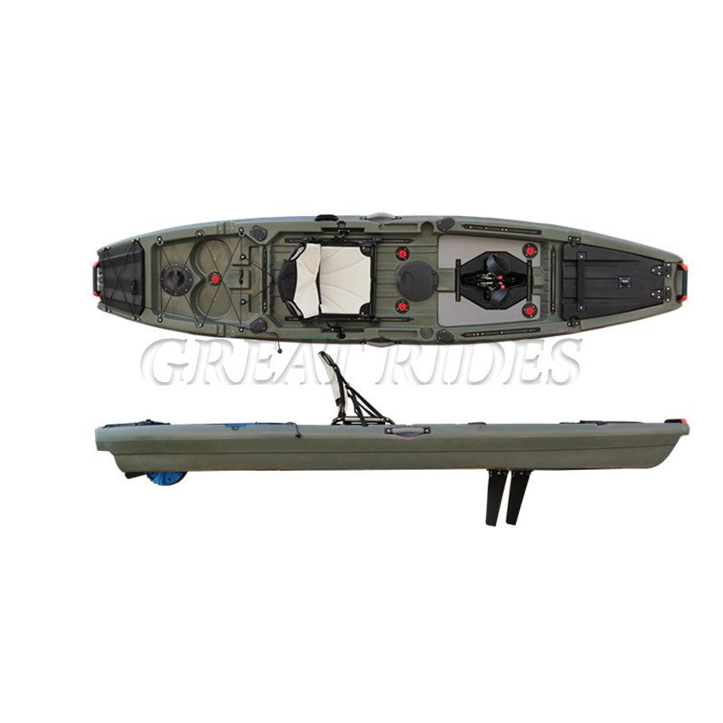 Popular Pedal kayak fishing single kayak for adults sit on top lifetime pedal kayak