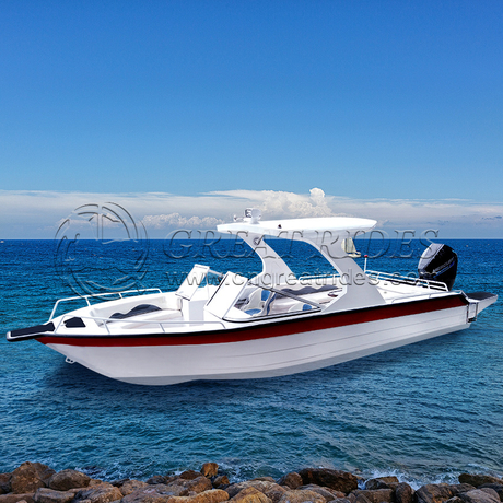 24ft Aluminum Leisure Boat with Flybridge for 12 to 14 People 7.3m for Luxury Water Touring