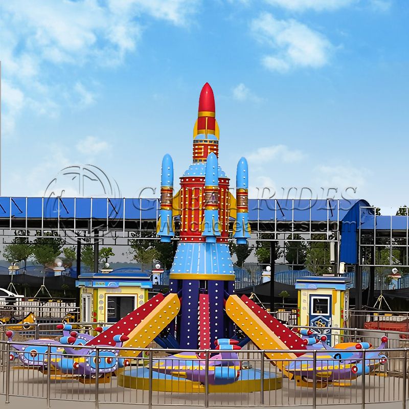 Kiddie Amusement Park Rotary Flying Aircraft Rides Double Deck Self-Control Plane Rides For Sale