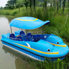 Popular Good Water Park Equipment 4.6m 6 Seats Fiberglass Electric Drifting Boat Battery Tourist Leisure Boat for Sale