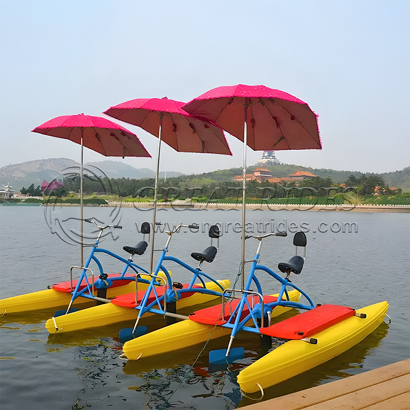 1~2 Seats Summer Pedal Bike Boat Playing Boat Human Power Water Bicycle for Sale