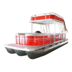 New cheap high quality fishing aluminum pontoon yacht 14FT-30FT leisure boat nice ducking recreational floating boat for family
