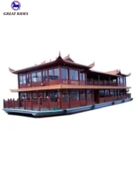 89ft FRP Passenger Power Boat China Antique Fiberglass Commercial Ferry Boat for Sale