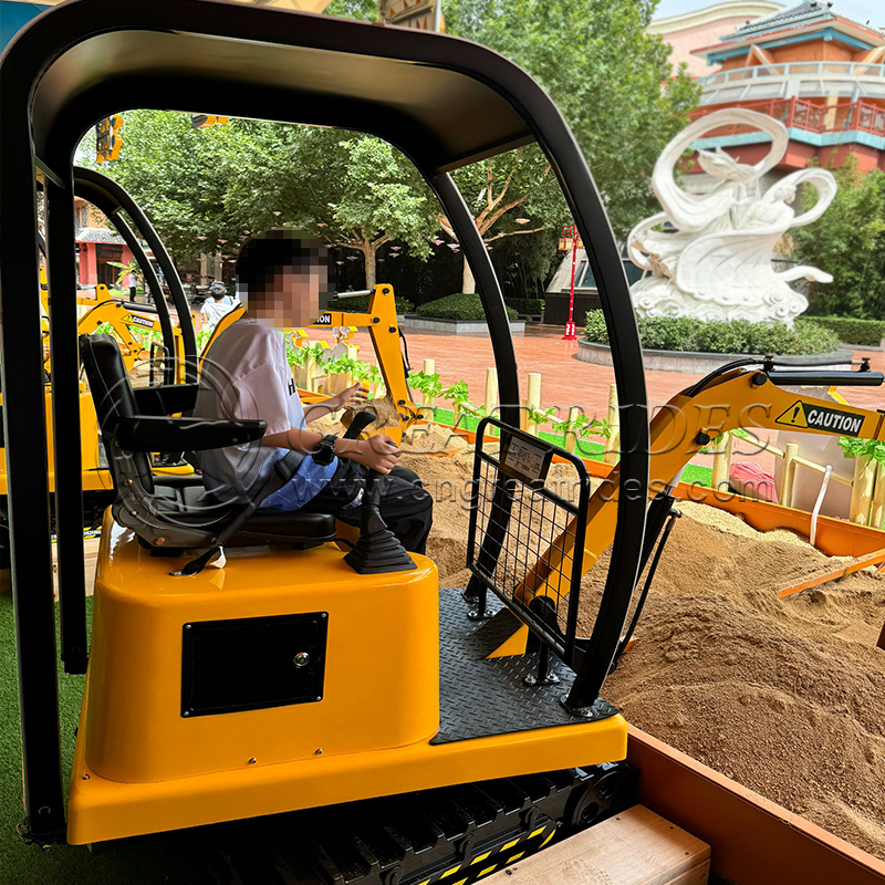 Factory price amusement park electric riding mini digger kids excavator for sale