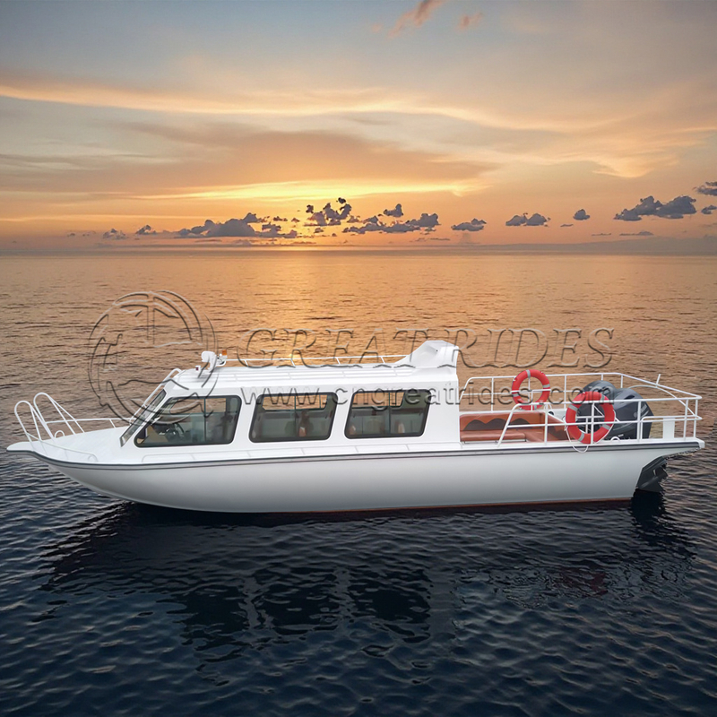 Newest Design 30.2ft/9.2m Aluminum Fishing Boat Console Cabin House Fishing Boat 12-14 Seats Luxury Boat Yacht