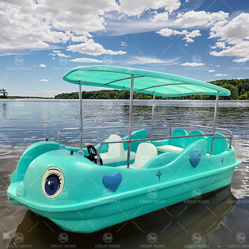Mandarin Duck Shaped 7-Passenger PE Electric Boat with Brushless Motor Stable and for Drifting Leisure Use