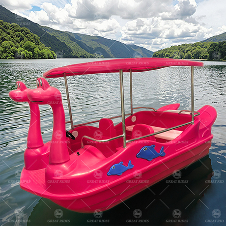 Cobra Five-Seater Electric Boat for Lake Rental Use Colorful PE Structure Battery Powered Motor for Drifting Outdoor Activity