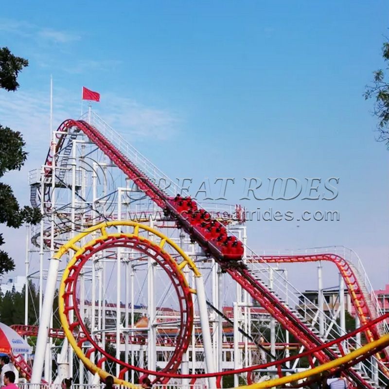 Thrilling Amusement Park Rides Family Game Medium 3 Loops 16 Seats Roller Coaster 