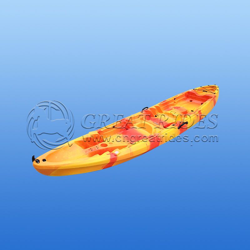 Good Quality 2 Person Fishing Rowing Boat Cheap Plastic Paddle Kayak for Sale