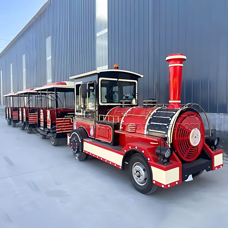 Amusement Park Manufacturer New Electric Tourist Train Sightseeing Trackless Train For Sale