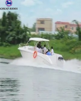 Best Selling 32ft Fiberglass Hull Speed Boat Luxury Yacht Fishing Boat with Outboard Engine