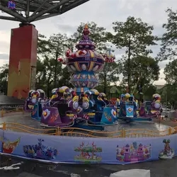 Colorful outdoor amusement park games machine thrilling robocop crazy dance rides for sale