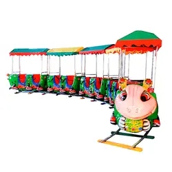 Children Attractions Amusement Park Rides 16 Seats Electric Small Track Train