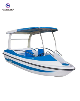 New model 5 seats leisure luxury fiberglass electric boat for sale