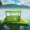 Traditional Bamboo Style Electric Boat 6-8 Persons with Battery Motor for Leisure Water Travel