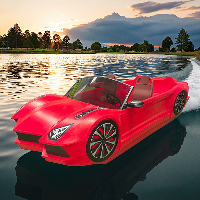 Luxury Sports Car Design Electric Boat 5 Seat PE Paddle Watercraft with Brushless Motor for Resorts and Parks