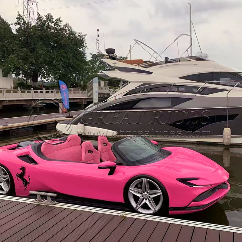 Popular Jet Propulsion Water Supercar Boat 5 Persons Fiberglass Jet Car Boat Sport Speed Luxury Jet Ski Car