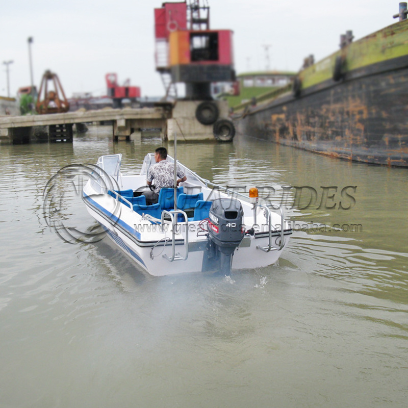 17.6Ft Sea Sightseeing Fishing Speed Boat Fiberglass Hull Boat Water Sports Equipment