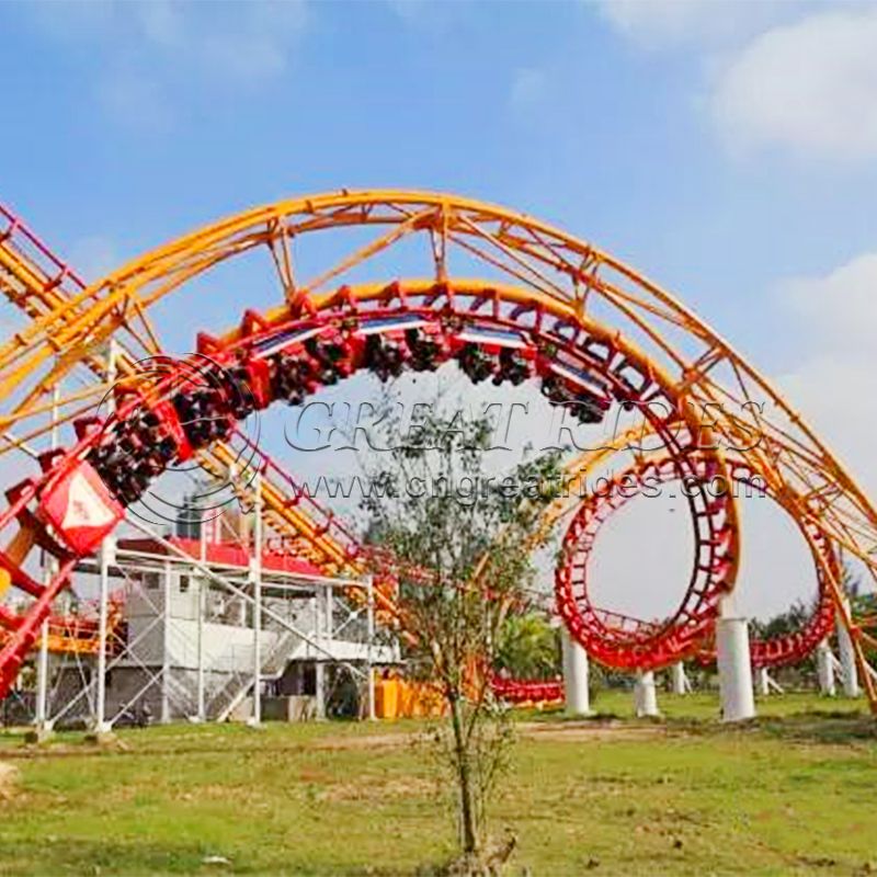 Manufacturer Price Large Overlapping Roller Coaster Thrill Amusement Park Ride 