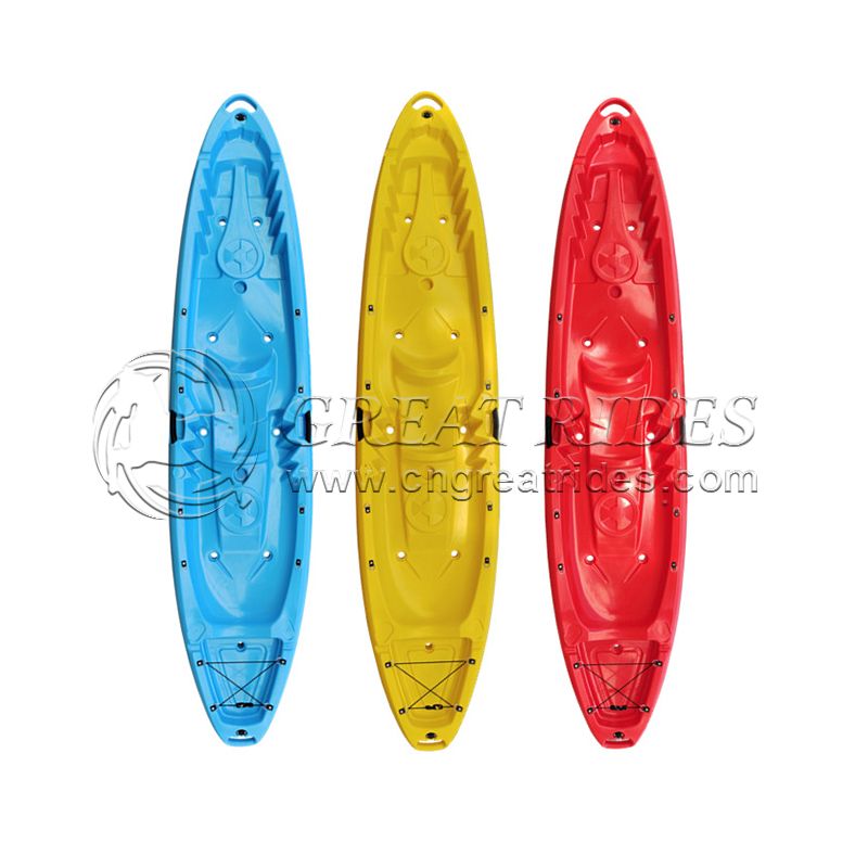 Summer Plastic Polyethylene Two Person Sit On Top Type Tandem Fishing Kayak for sale