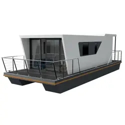 Manufacturer Price Family Party Houseboats Aluminum Pontoon Boat Tube Luxury Barge Water Equipment Leisure Yachts