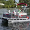 Best Selling Cheap Small Aluminum Pontaoon Fishing Boat Family Lake Entertainment Drifting Cruising Yachts for Sale