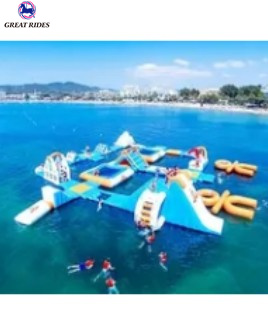 Customize Water Slide Huge Inflatable Float Park Playground Jumping Castle Obstacle Large Inflatable Water Park