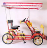 cheap price wholesale 4 seater 4 wheels 3 person road sightseeing surrey tandem tourist bike bicycle