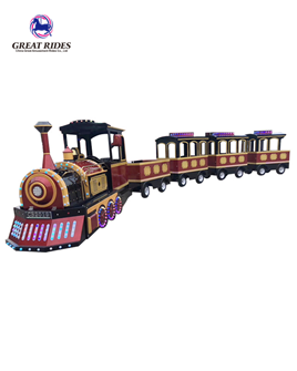 Amusement luxury electric trackless train for shopping mall center