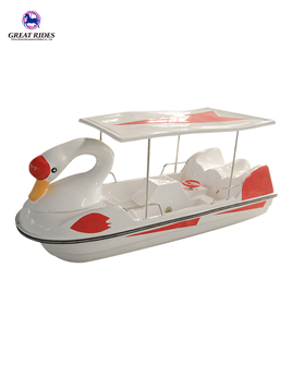 Goose 4 seats leisure fiberglass pedal boat for entertainment
