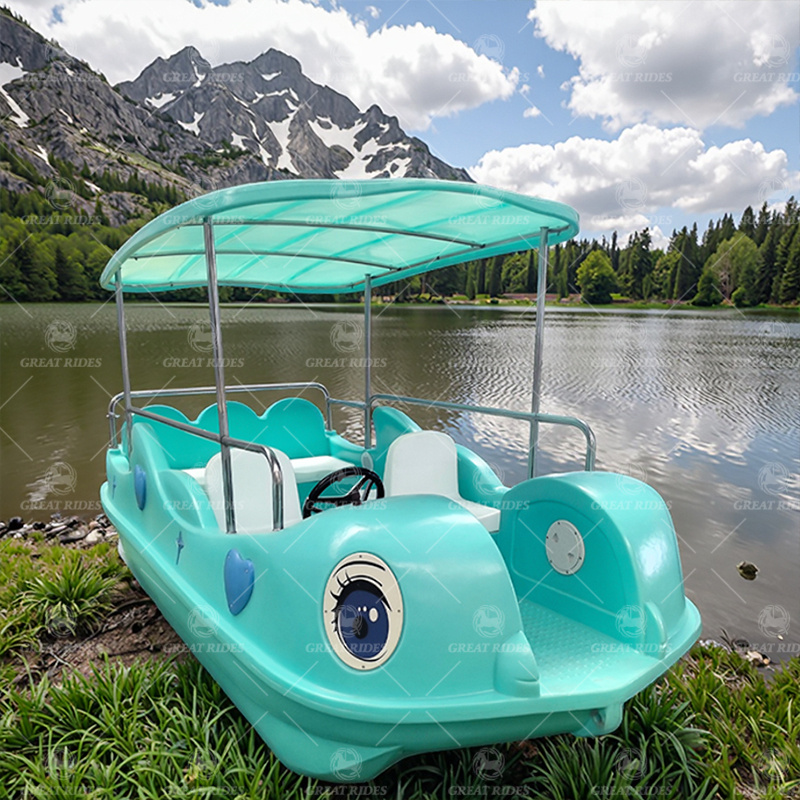 Mandarin Duck Shaped 7-Passenger PE Electric Boat with Brushless Motor Stable and for Drifting Leisure Use
