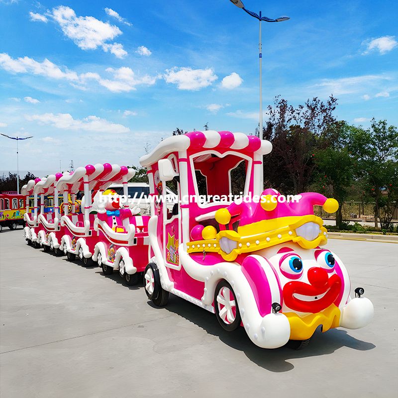Good Shopping Mall Attractions Family Sightseeing Rides Amusement Park Rides Tourist Clown Electric Trackless Train