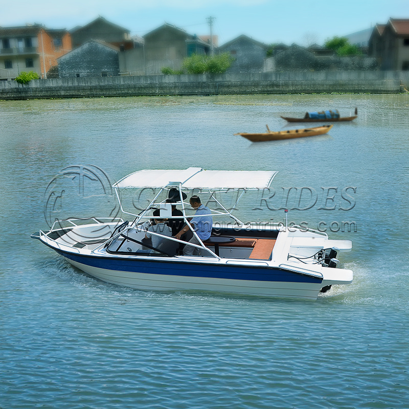 Large Fishing 580 19ft Aluminum Landing Craft Working Boat With T- top Center Console on Hot Sale