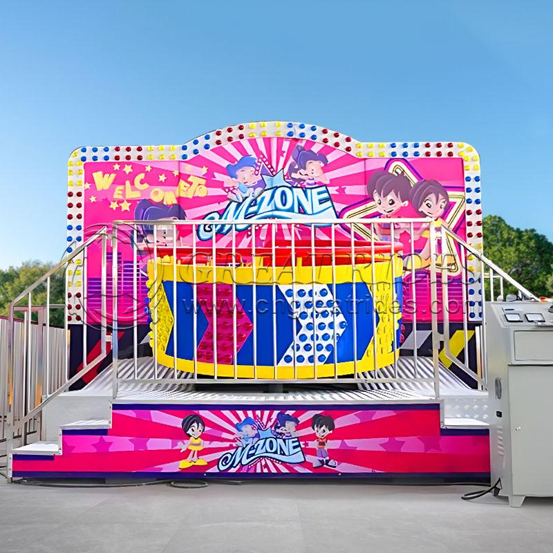 hrill Mechanical Amusement Park Ride 8 Seats Mini Disco Turntable Tagada Rides