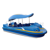 Popular Good Water Park Equipment 4.6m 6 Seats Fiberglass Electric Drifting Boat Battery Tourist Leisure Boat for Sale