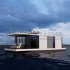Hottest Luxurious Ship 10.6-12m Prefab Boathouse Pontoon Kit Floating Aluminium Hull Luxury Movable Houseboat