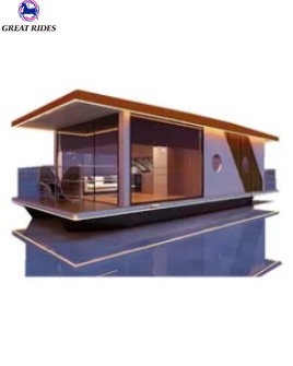 Luxury Water Accommodation Building Mobile Hotel Floating House Party Boat 11m Wharf Boat Prefab Home