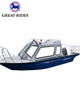 Best-selling 5.5m 19ft Aluminium Sporty Boat Cabin Yacht 7 People Capacity Fishing Vessel 