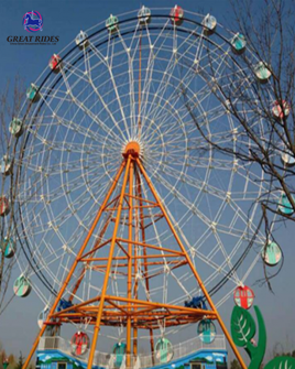Amusement park rides fiberglass cabin 42m ferris wheel fo sale