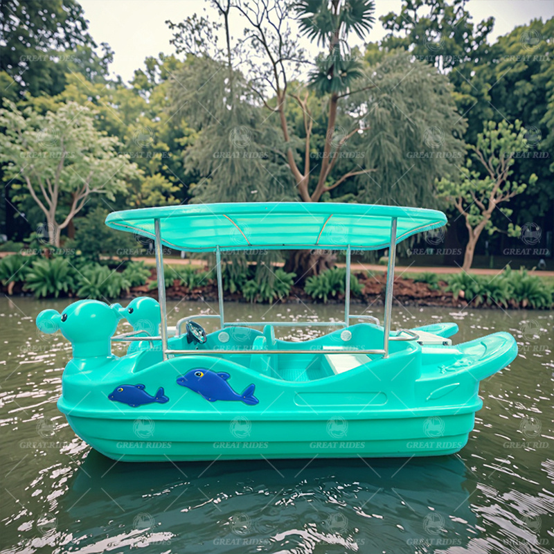 Colorful Bubble Bble Electric Boat with PE Hull for 4-5 Passengers in Resorts and Playgrounds
