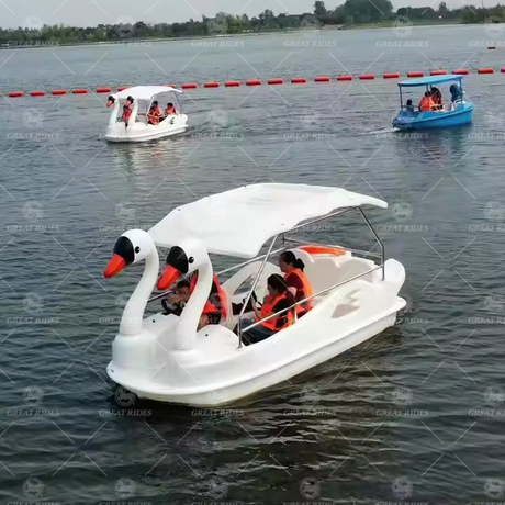 7 Seater Swan Boat PE Plastic Pedal Type for Lake Resort and Commercial Water Entertainment