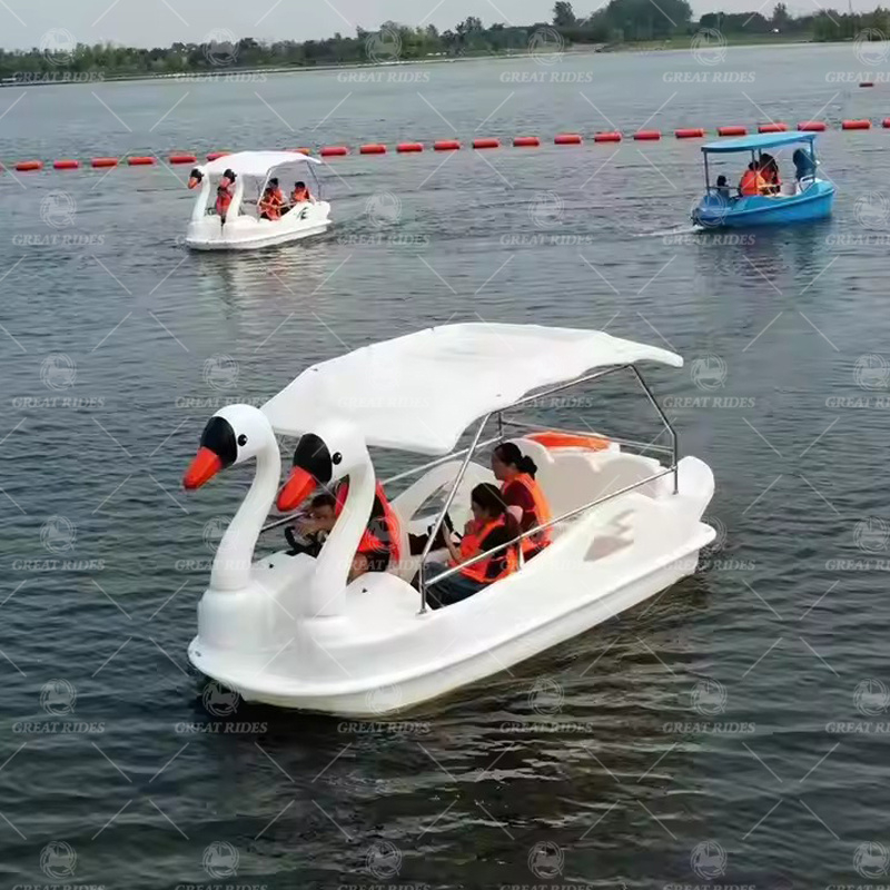 7 Seater Swan Boat PE Plastic Pedal Type for Lake Resort and Commercial Water Entertainment