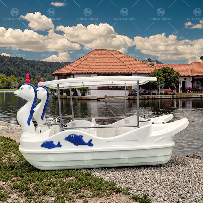 PE Unicorn Electric Boat for Kids Stable and Safe Design with Scenic Water Use for 5 People for Outdoor Drifting