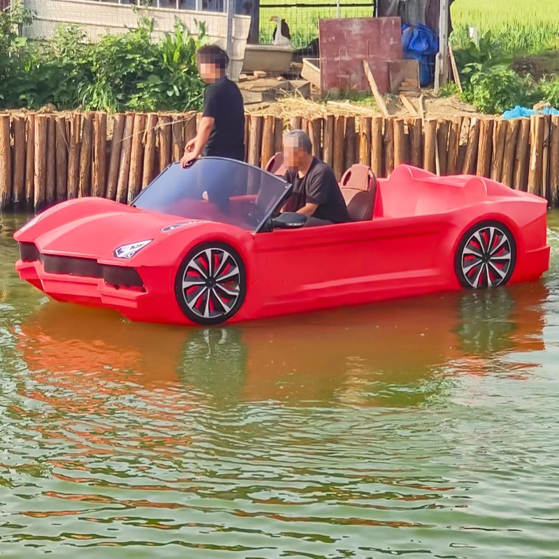 Luxury Sports Car Design Electric Boat 5 Seat PE Paddle Watercraft with Brushless Motor for Resorts and Parks