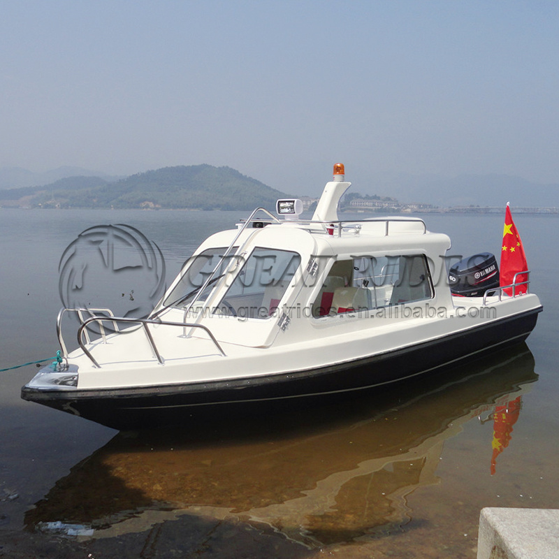 18.4ft/5.6m Fiberglass Speed Boat Fishing Boat With Half Cabin Recreational Boats Hot Sale