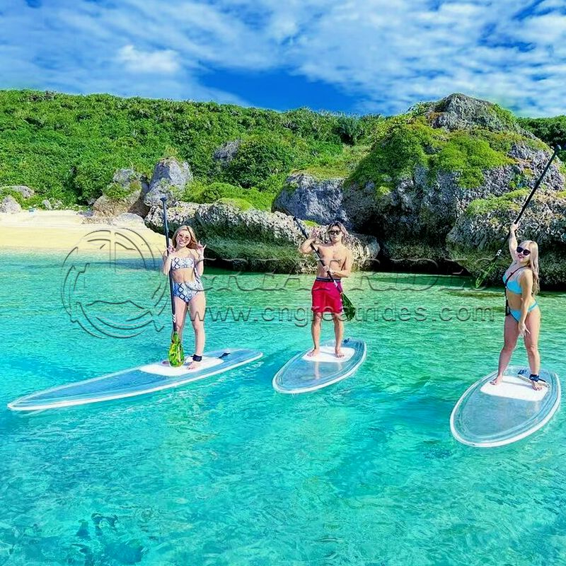 Transparent Clear SUP Paddle Board Stand Up Surfboard Transparent SUP Board for Water Surfing