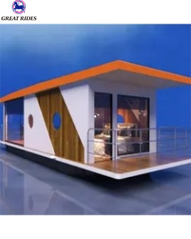 Luxury Water Accommodation Building Mobile Hotel Floating House Party Boat 11m Wharf Boat Prefab Home