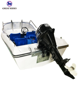 Water Play Equipment 4 Seats Speed Sport Yachts Small Fiberglass Fishing Boat 